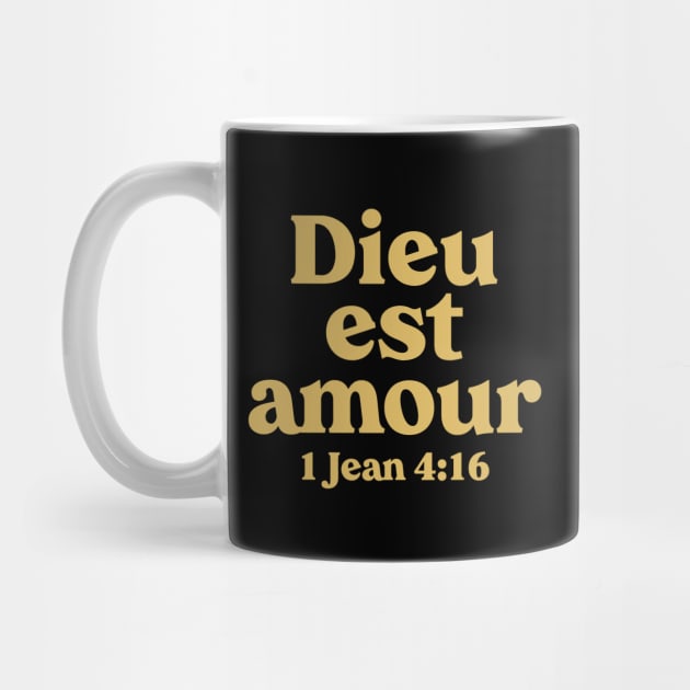 Dieu Est Amour - French Bible Verse Christian by GraceFieldPrints